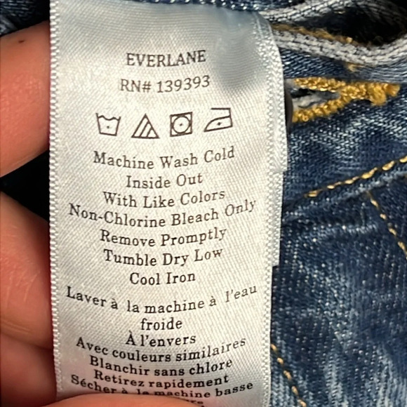 Everlane The Super Soft Relaxed Jean Women 31R Denim Organic Cotton Straight Leg - Picture 7 of 10